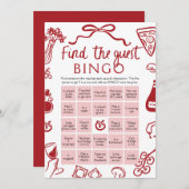 Invitation Amore Trouvez le jeu de Fête des mariées de Bingo (Devant / Derrière)