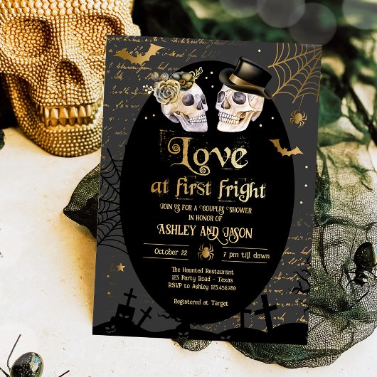 Invitation Amour à First Fright Halloween Couples Douche