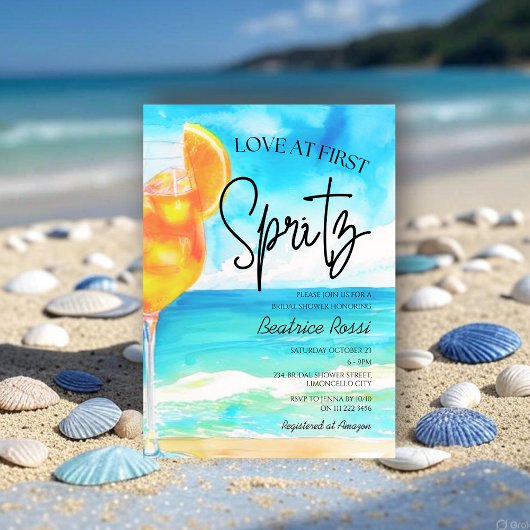 Invitation Amour à First Spritz Amalfi Fête des mariées