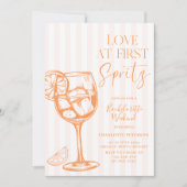 Invitation Amour à First Spritz Aperol Orange Bachelorette (Devant)