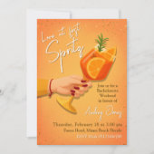 Invitation Amour à First Spritz Bachelorette Week-end (Devant)