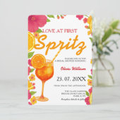 Invitation Amour à First Spritz Citrus Orange Fête des mariée (Debout devant)