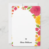 Invitation Amour à First Spritz Citrus Orange Fête des mariée (Dos)