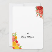 Invitation Amour à First Spritz Citrus Orange Fête des mariée (Dos)