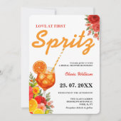 Invitation Amour à First Spritz Citrus Orange Fête des mariée (Devant)