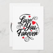 Invitation Amour à jamais (Devant / Derrière)