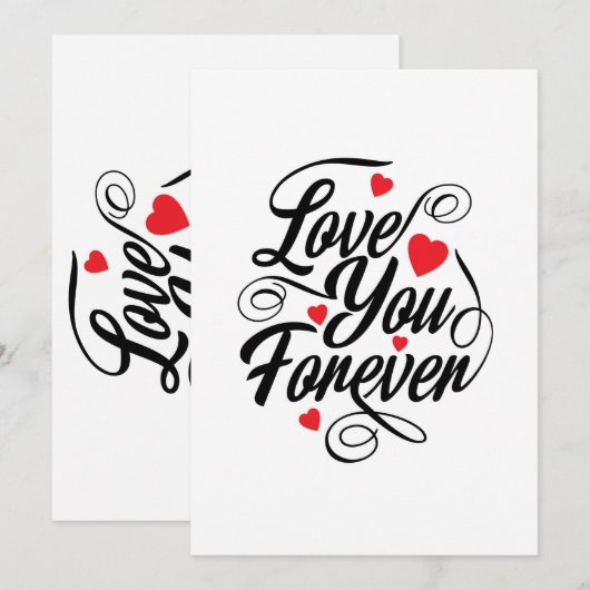 Invitation Amour à jamais (Devant / Derrière)