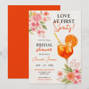 Invitation Amour à la Fête des mariées First Spritz