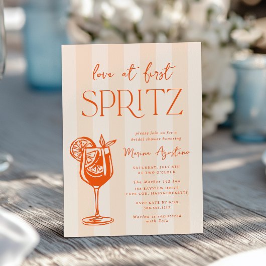 Invitation Amour à la Fête des mariées First Spritz