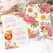 Invitation Amour à la Fête des mariées florale First Spritz C