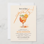 Invitation Amour à la Fête des mariées orange First Spritz (Devant)