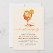 Invitation Amour à la Fête des mariées orange First Spritz (Devant)