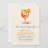 Invitation Amour à la Fête des mariées orange First Spritz (Devant)