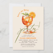 Invitation Amour à la Fête des mariées orange First Spritz (Devant)