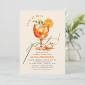 Invitation Amour à la Fête des mariées orange First Spritz (Debout devant)