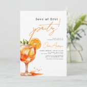 Invitation Amour à la Fête des mariées orange First Spritz (Debout devant)