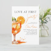 Invitation Amour à la Fête des mariées orange First Spritz (Debout devant)