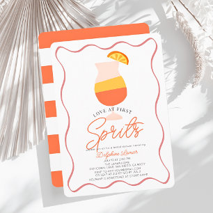 Invitation Amour à la Fête des mariées rétro First Spritz