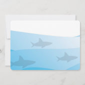 Invitation Amour à la mer You Shark Blue Fête virtuelle de No (Dos)