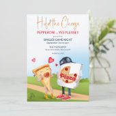 Invitation Amour à la pizza drôle (Debout devant)