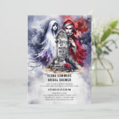 Invitation Amour à la première Fête des mariées de mariée Bit (Debout devant)