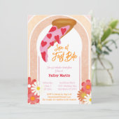 Invitation Amour À La Première Fête des mariées De Pizza Bite (Debout devant)