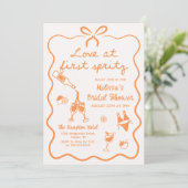 Invitation Amour à l'invitation de la douche nuptiale First S (Debout devant)