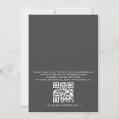 Invitation Amour à New York Mariage élégant moderne avec code (Dos)