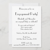 Invitation Amour Art Déco vintage, Feu d'Engagement (Dos)