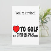 Invitation Amour Au Golf (Debout devant)