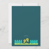 Invitation Amour au jardin sur la pelouse et à la douche du j (Dos)