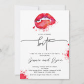 Invitation Amour Au Premier Bite Halloween Vampire Couple Dou (Devant)