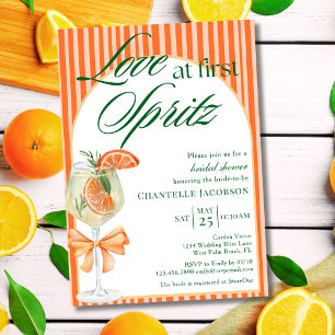 Invitation Amour au Premier Spritz Bow Cocktail Enterrement d