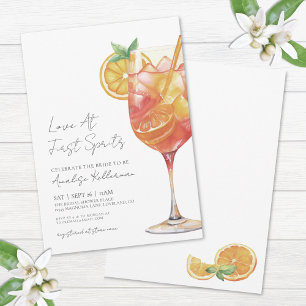 Invitation Amour au premier Spritz Cocktail à la Baby Shower 