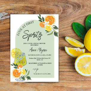 Invitation Amour au premier Spritz Cocktail de Fête de Fiança