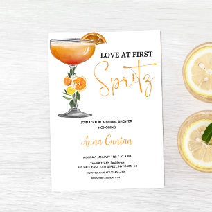 Invitation Amour au Premier Spritz Cocktail de la Mariée
