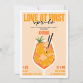 Invitation Amour au premier Spritz Cocktail Modern Bacheloret (Devant)