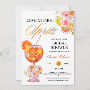 Invitation Amour au premier Spritz Floral Cocktail Enterremen