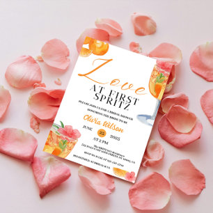 Invitation Amour au premier Spritz Floral Cocktail Shower de