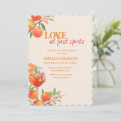 Invitation Amour au premier spritz orange floral douche nupti (Debout devant)