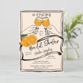 Invitation Amour au premier spritz rétro croquis orange (Debout devant)