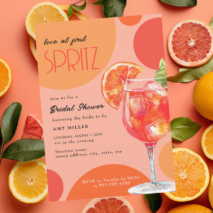 Invitation Amour au premier Spritz Shower de mariage