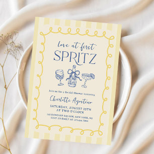 Invitation Amour au Premier Spritz Shower de Mariée d'Été