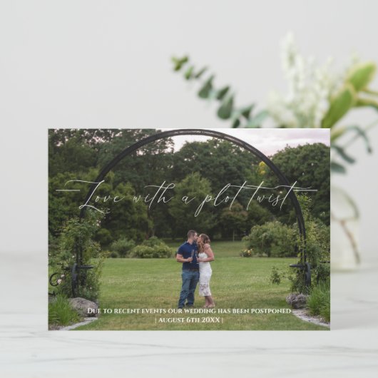 Invitation Amour Avec Un Flot Tourner Modifier La Date (Debout devant)