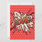 Invitation AMOUR Bande dessinée rétro drôle Art Pop (Devant)