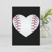 Invitation amour baseball coeur sports (Debout devant)