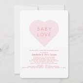 Invitation Amour bébé | Baby shower de la Saint Valentin par  (Devant)