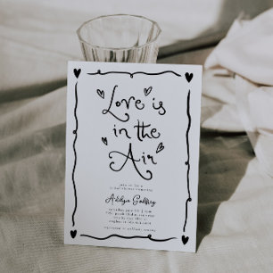 Invitation Amour Bizarre Dans L'air Fête de Mariage Blanc