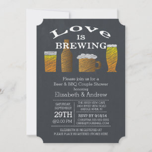 Invitation Amour Brassage Barbecue Bridal Showbweuse Invitati