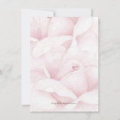 Invitation Amour chic en fleur, script de calligraphie rose d (Dos)